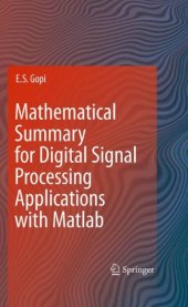 book Mathematical Summary for Digital Signal Processing Applications with Matlab