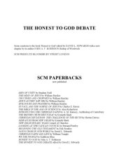 book The Honest to God Debate: Some Reactions to the Book 'Honest to God'