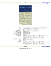 book Hegel and His Critics: Philosophy in the Aftermath of Hegel