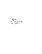 book History of Programming Languages, Volume I