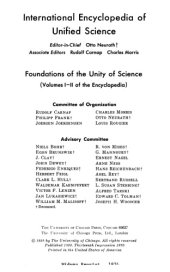 book Foundations of Logic and Mathematics: Foundations of the Unity of Science, Vol 1 No 3 (eighth impression 1957, foundation of unity of science)