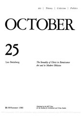 book October journal No.25 Summer (1983) The Sexuality of Christ in Renaissance Art and Modern Oblivion