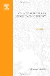 book Convex Structures and Economic Theory