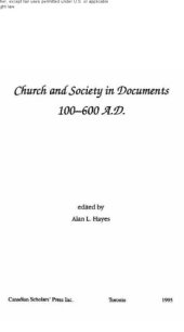 book Church and society in documents, 100-600 A.D.