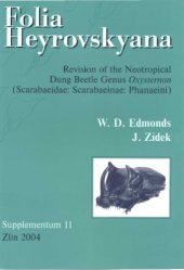 book Folia Heyrovskyana, Supplement 11: Revision of the Neotropical Dung Beetle Genus Oxysternon (Scarabaeidae: Scarabaeinae: Phanaeini)