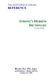 book Strong's Hebrew Dictionary