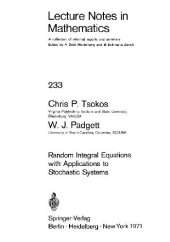 book Random Integral Equations With Applications To Stochastic Systems