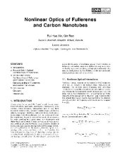 book Nonlinear Optics of Fullerenes and Carbon Nanotubes