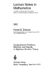 book Computational Problems, Methods, and Results in Algebraic Number Theory