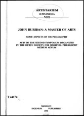 book John Buridan, a master of arts: Some aspects of his philosophy