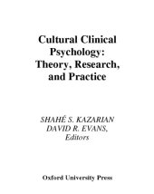 book Cultural Clinical Psychology: Theory, Research, and Practice