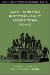 book English Population History from Family Reconstitution 1580–1837