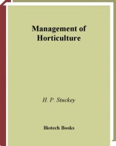 book Management Of Horticulture