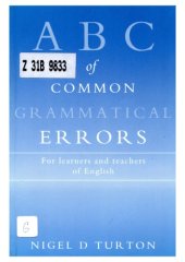 book ABC of Common Grammatical Errors: For Learners and Teachers of English (ELT)