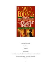 book The Diamond Throne: Book One of the Elenium