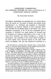 book Gersonides' Commentary on Averroes'  Epitome of ''Parva Naturalia,'' II. 3 Annotated Critical Edition