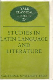 book Studies in Latin Language and Literature (Yale Classical Studies (No. 23))