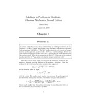 book Classical Mechanics solution manual