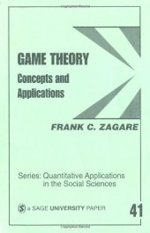 book Game theory: concepts and applications