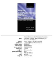 book Human communication theory and research: concepts, contexts, and challenges