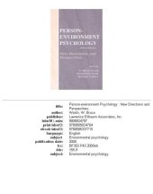 book Person-environment psychology: new directions and perspectives