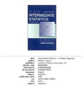 book Intermediate statistics: a modern approach