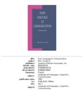 book From language to communication