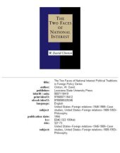 book The two faces of national interest