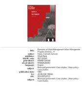 book Elements of urban management