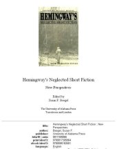 book Hemingway's neglected short fiction: new perspectives