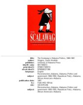 book The Scalawag in Alabama Politics, 1865-1881