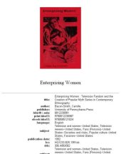 book Enterprising women: television fandom and the creation of popular myth