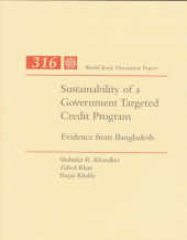 book Sustainability of a government targeted credit program: evidence from Bangladesh, Parts 63-316