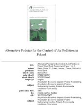 book Alternative policies for the control of air pollution in Poland