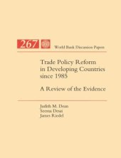 book Trade policy reform in developing countries since 1985: a review of the evidence