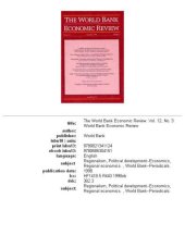 book World Bank Economic Review, Volume 12, Issue 3