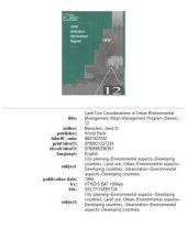 book Land use considerations in urban environmental management