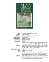 book Yeats at songs and choruses