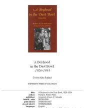 book A boyhood in the dust bowl, 1926-1934