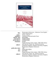 book Renaissance historicism: selections from English literary renaissance