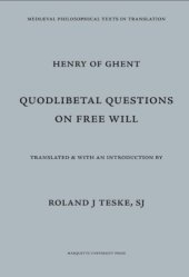 book Quodlibetal questions on free will