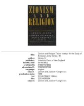 book Zionism and religion