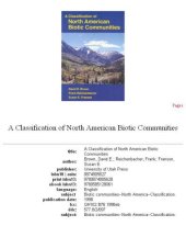 book A classification of North American biotic communities