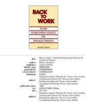 book Back to work: testing reemployment services for displaced workers