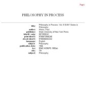 book Philosophy in Process, Volume 9