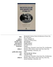 book Nineteenth century home architecture of Iowa City