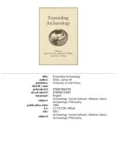 book Expanding archaeology