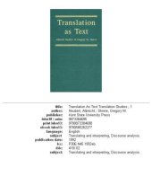 book Translation as text