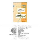 book Fishes of Utah: a natural history