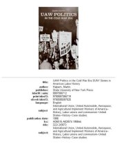 book UAW politics in the cold war era